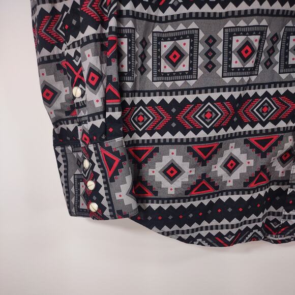 Platini Western Snap Button Long Sleeve Shirt, Size XL - Picture 10 of 10